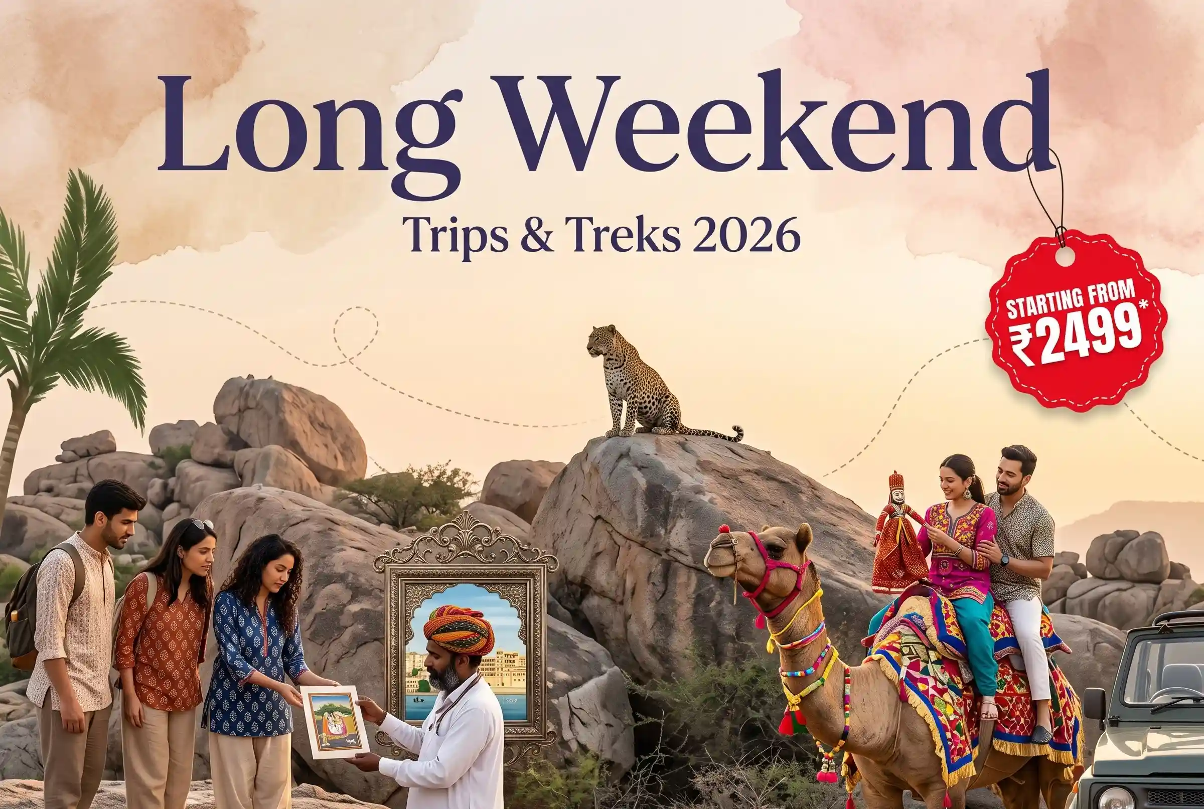 Travellers on a long weekend trip at Lake Pichola, Udaipur — Root Indians long weekends October to December 2026